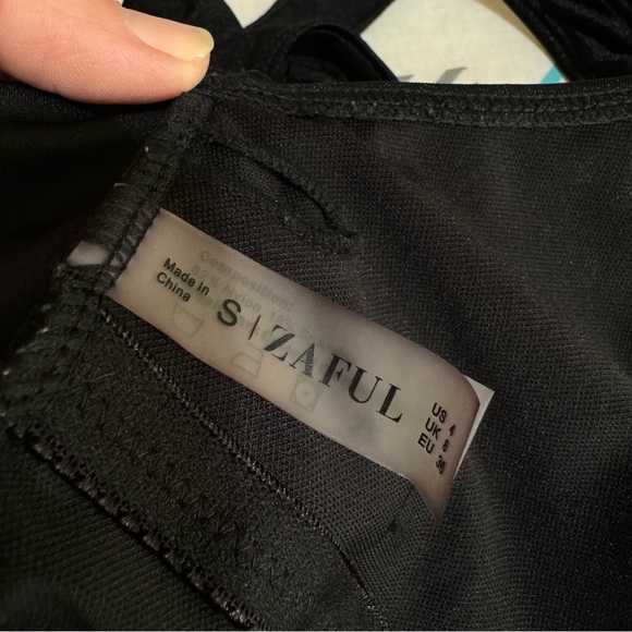 Zaful High Cut Backless Black Swimsuit - Picture 6 of 7